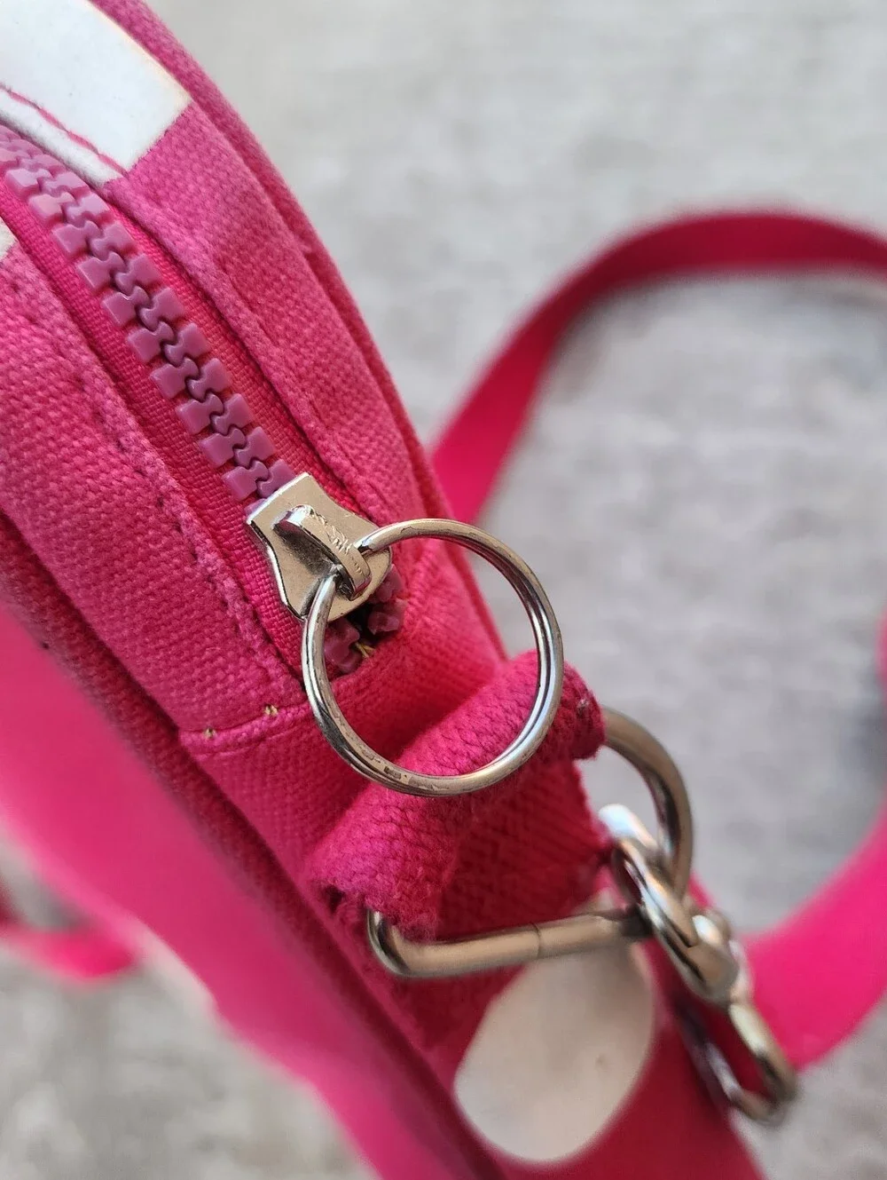 PINK Victoria's Secret Y2K Hot Pink White Polka Dot Canvas Laptop Bag Crossbody